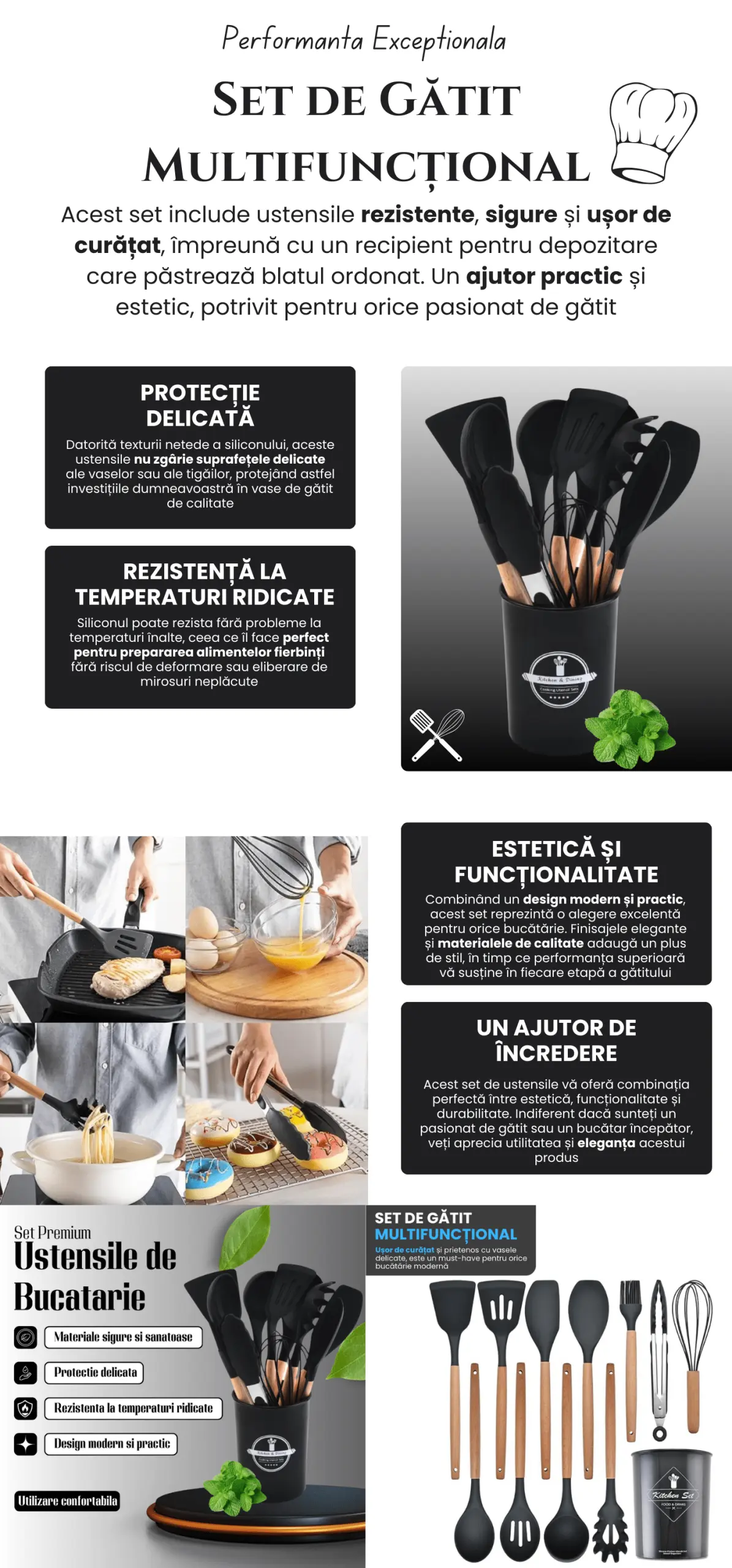 Set de Ustensile de Bucatarie