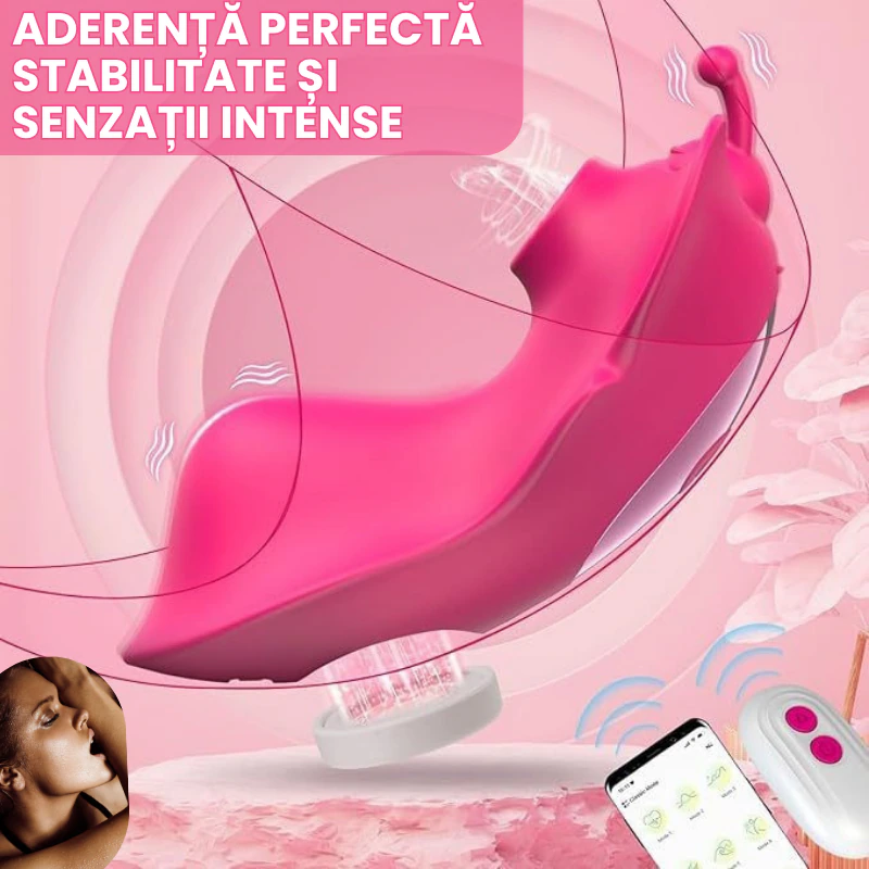 Vibrator invizibil cu Telecomanda, Fluture Colorat, Portabil, Pentru Sex Feminin, 9 frecvente, Aplicatie Mobila, ABS Silicon, Vibratii Puternice, Silentios, Ou Vibratoare, Masturbare Feminina, Jucarie Erotica - imagine 3